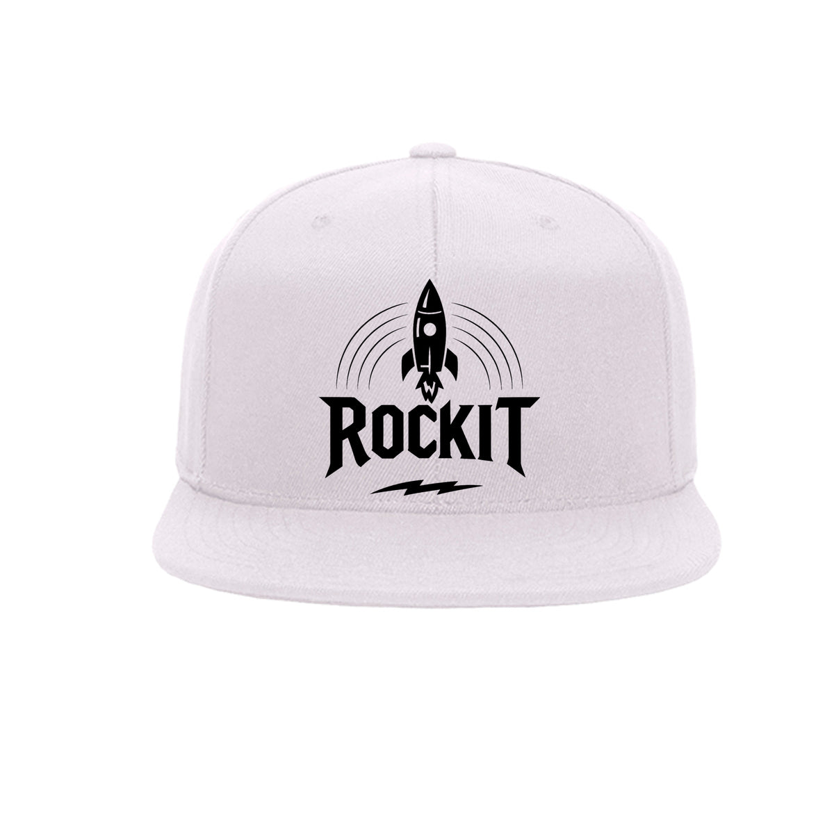 ROCKIT Snapback Hat | Wool Blend Flexfit Cap — Black Logo | RockIT Apparel